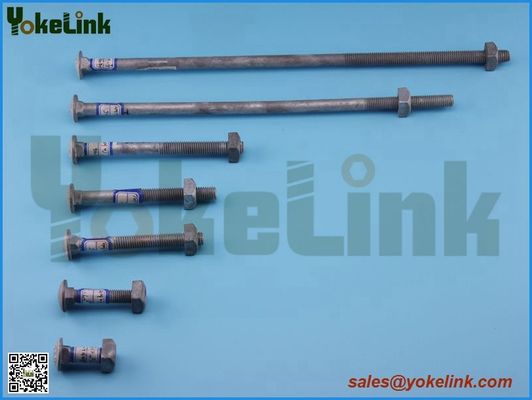 Carbon steel carriage bolt for pole line hardware