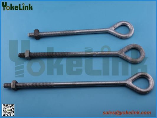 ASTM A153 Oval eye bolt with square nut