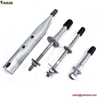 Long Shark / Short Shark Forged steel Crossarm Insulator Pin with Nylon thread For line hardeare