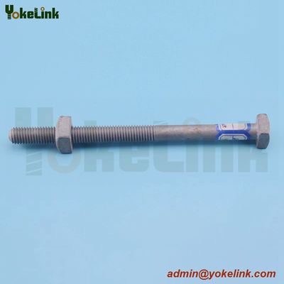 High tensile HDG ANSI C135.10 square machine bolt for Pole Line Hardware