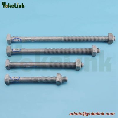 High tensile HDG ANSI C135.10 machine bolt For Electrical Utilities Hardware
