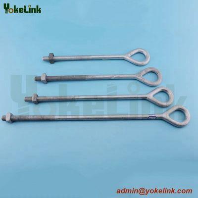 High tensile Galvanized long  CSA Oval Eye bolt For  Rigging hardware