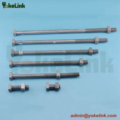 HDG Carbon steel square head machine bolt with nut