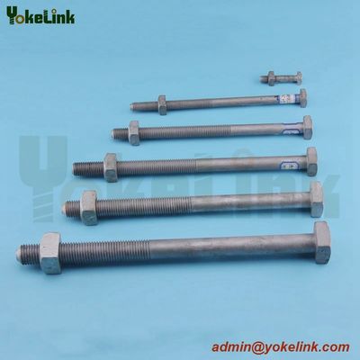 HDG Carbon steel square head machine bolt with nut