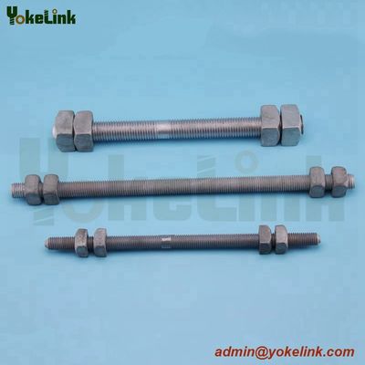 customized precision casting double arming bolts for power line transmission