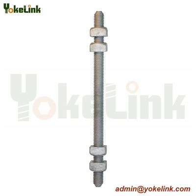 Double-Arming Bolts full thread furnished with four square nut