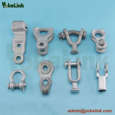 Hot dip galvanized thimble clevis for guy grip overhead line fitting