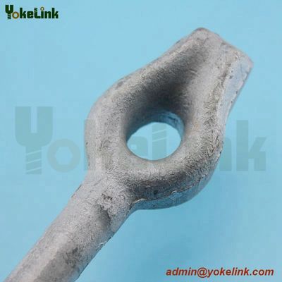 High Strength Galvanized Thimble Eye Bolt 5/8'*10' with Flat Square Nut/Angle Thimble Eye Bolts for Electric Power