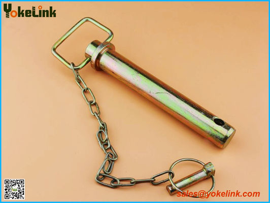 Red handle hitch pin 1-1/4X8"  with Linch Pin for tractor accessories