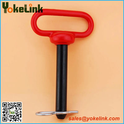 Red Handle Head Hitch pin with R Clip for farm Tractors and Trailers