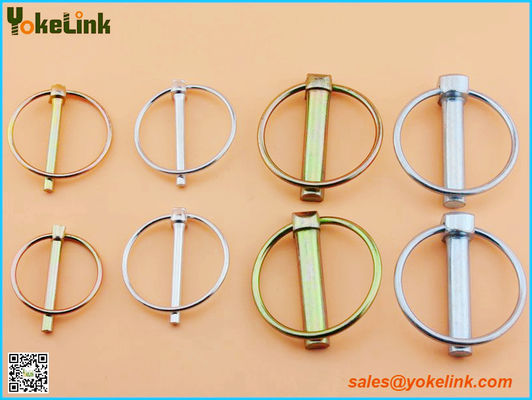 Hitch pins red handle head with cotter pin grade 5 forged alloy steel