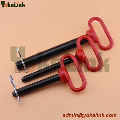 Red Handle Hitch Pin Grade 5 Featuring the red plastisol coated head