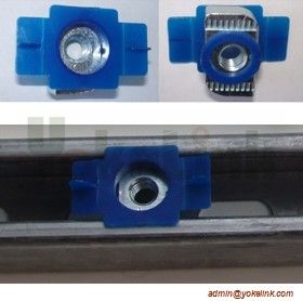 Zinc plated steel struct nut with plastic wing for channel fitting