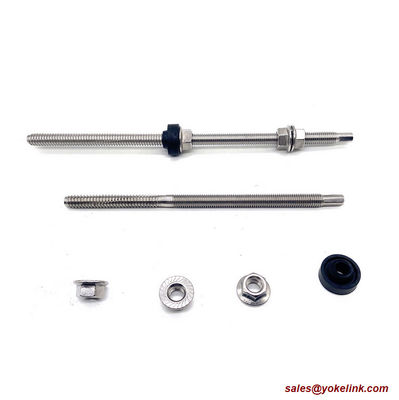 Stainless Steel Double Threaded Self Drilling Hanger Bolts For Solar Systems