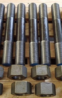 ASTM F1554 A36 Foundation Bolt Anchor Rods With High Tensile Nuts