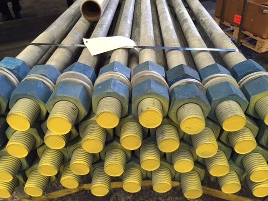 ASTM F1554 A36 Foundation Bolt Anchor Rods With High Tensile Nuts