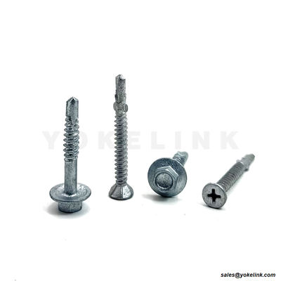 #14 X 4" Self-Drilling Stainless Steel Countersunk Head Roofing Screws for Steel Sheet Fiber Cement Board Exterior
