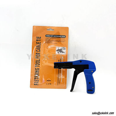 Adjustable Grip Powerful Tension with Built-In Flush Cutter Zip Tie Install Tool Spring Loaded Lightweight Nylon Cable Tie Gun