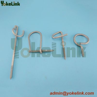 Steel P house hook for pole line hardware