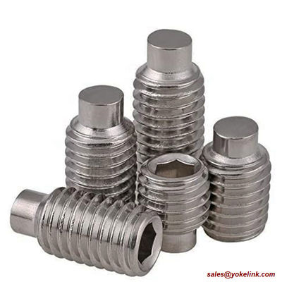 ASME B18.3, DIN 915 Stainless Steel Socket Set screws with Dog Point, Nylok patch