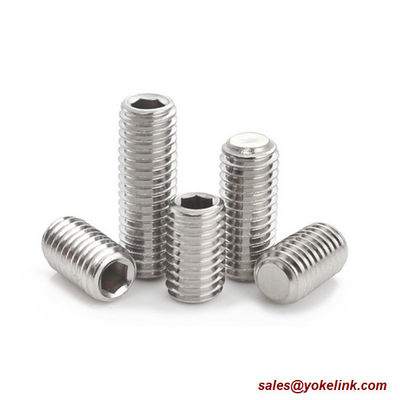 ASME B18.3, DIN 915 Alloy Steel Socket Set screws with Dog Point, Nylok patch