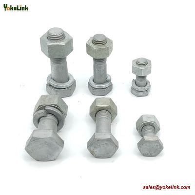 M20X2.50 ASTM F3125M Grade A325M Hot Dipped Galvanized Steel Structural Bolt w/A563 DH Nut & F436 Washer