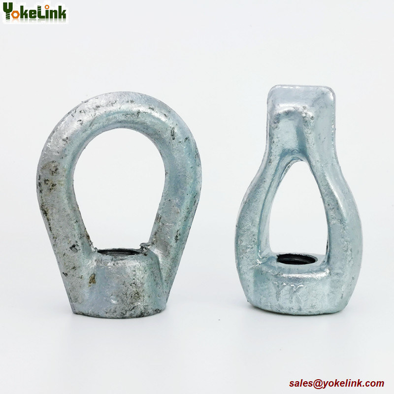 Galvanized 3/4" Eye Nut Oval Eye type for Powerline Hardware