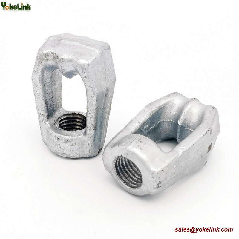 Forged Twin Eye Nut 3/4" Double Thimble Eye Nut for Poleline Hardware